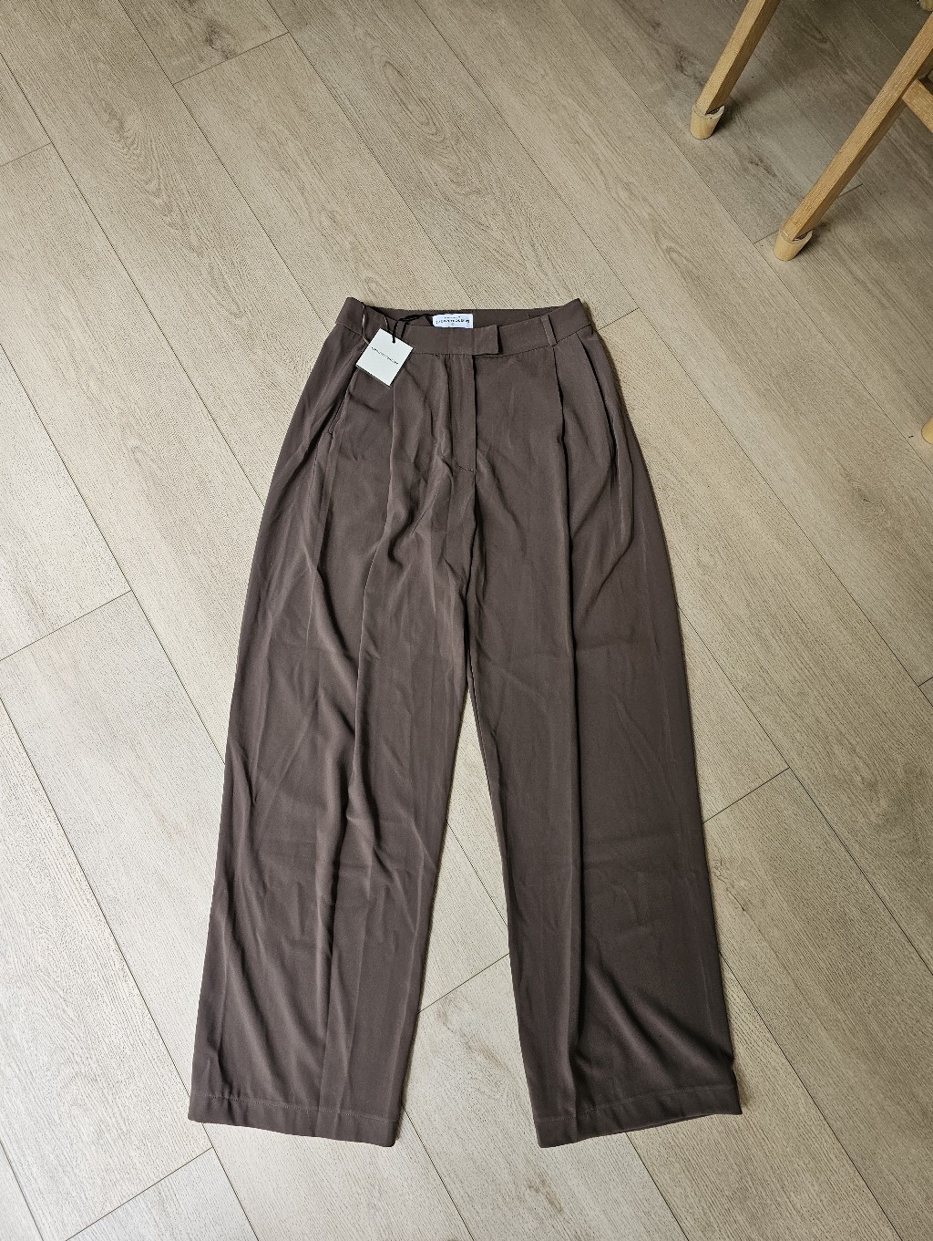 My Outfit Online The Ive Wide Leg Pleated Trousers Nwt Java Brown — image 2 of 8